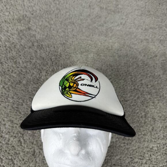 O'Neill Other - O'Neill Hat Cap Snap Back Mens One Size Black White Trucker Gecko Logo Mesh